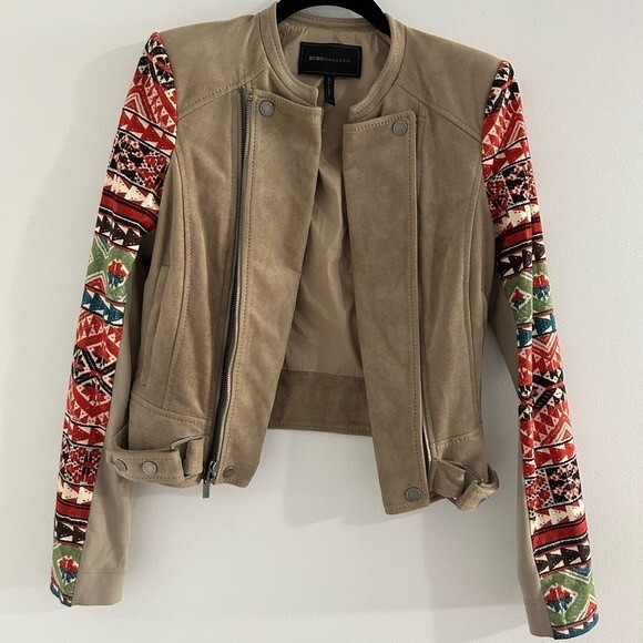 BCBG SUEDE TRIBAL JACKET - Picture 2 of 15